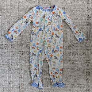 Magnetic Me Colorful Patterned Pajama Onesie